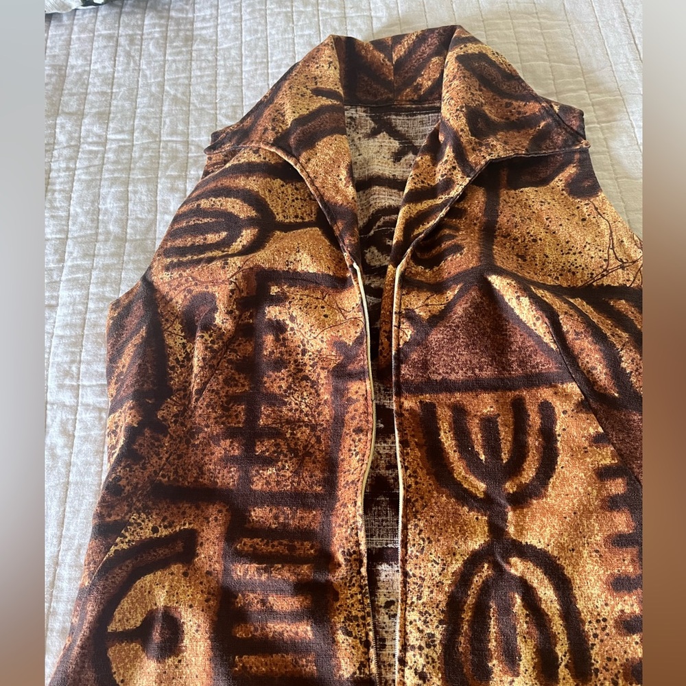 70s Retro Hawaiian prints Handmade dress